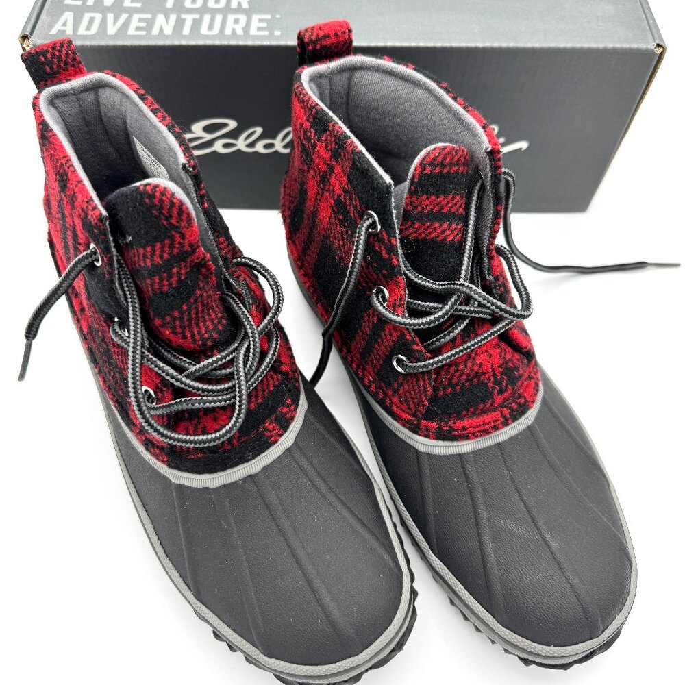Eddie Bauer Women's Hunt Pac Red Plaid Mid Boots - 7